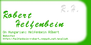 robert helfenbein business card
